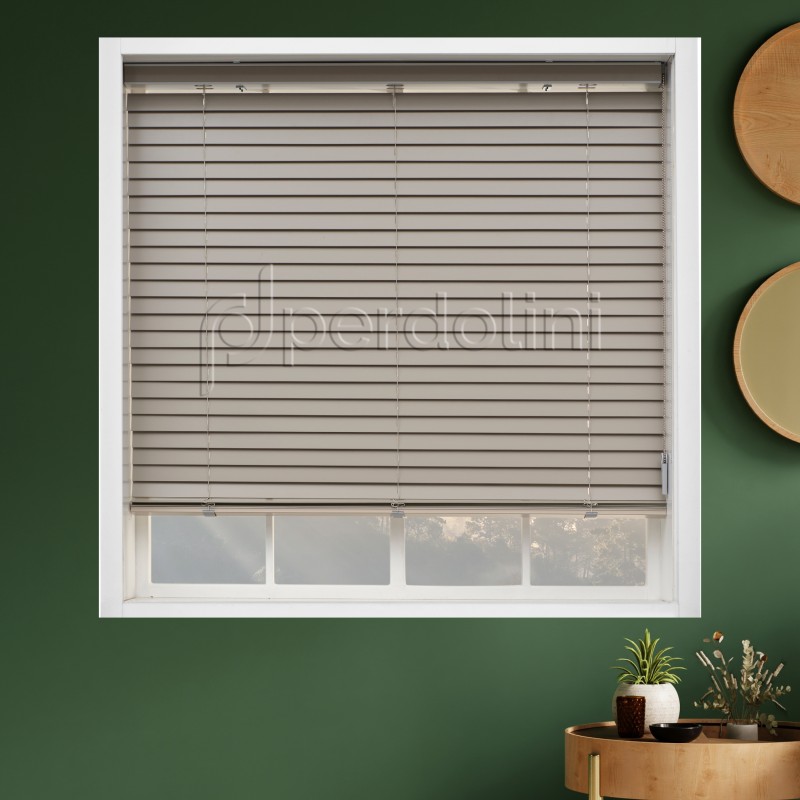 İpli Gerçek Ahşap Jaluzi - Yeşil IK-MJ503